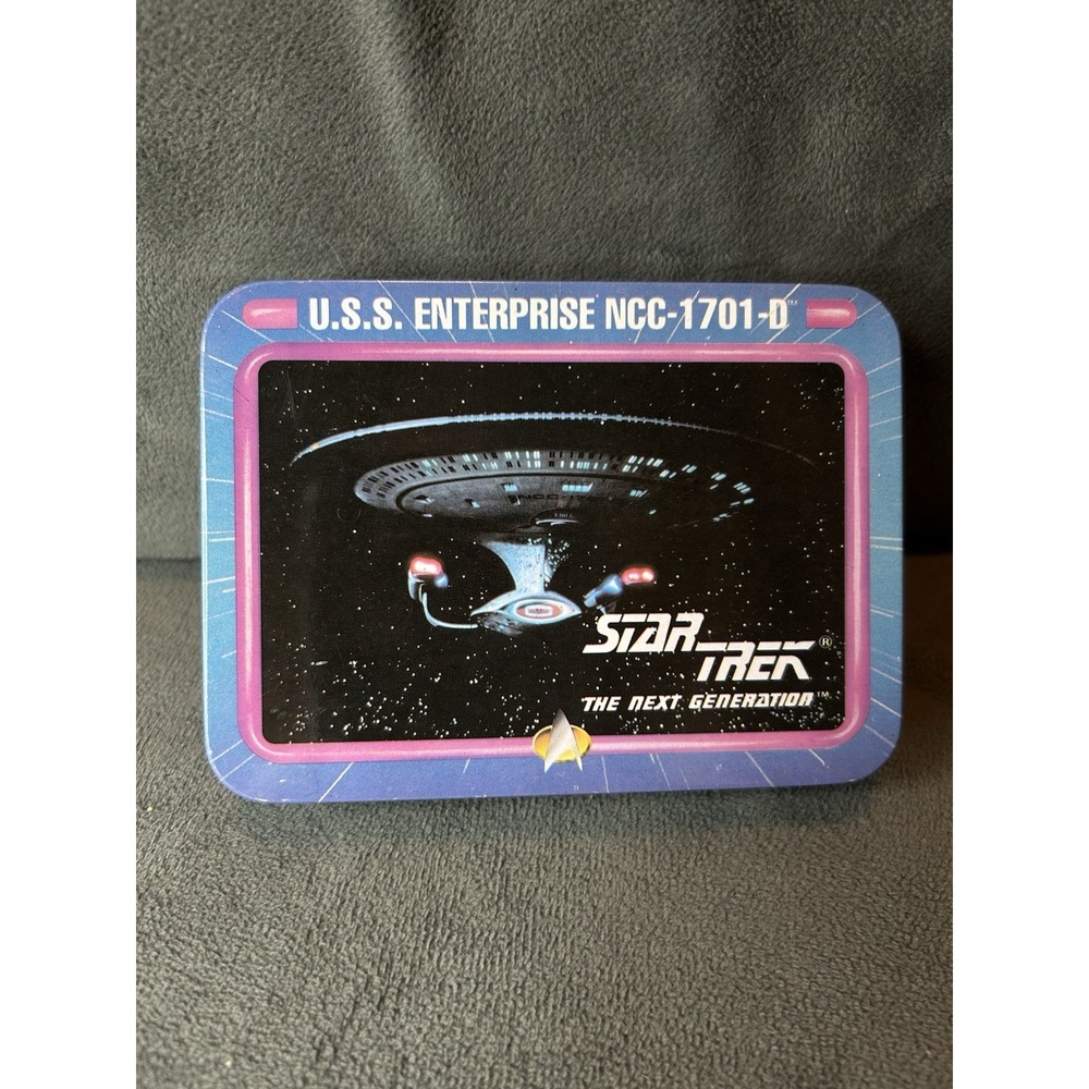 Star Trek Next Generation Playing Cards 2 Deck Tin Set 1 Sealed Vintage TNG